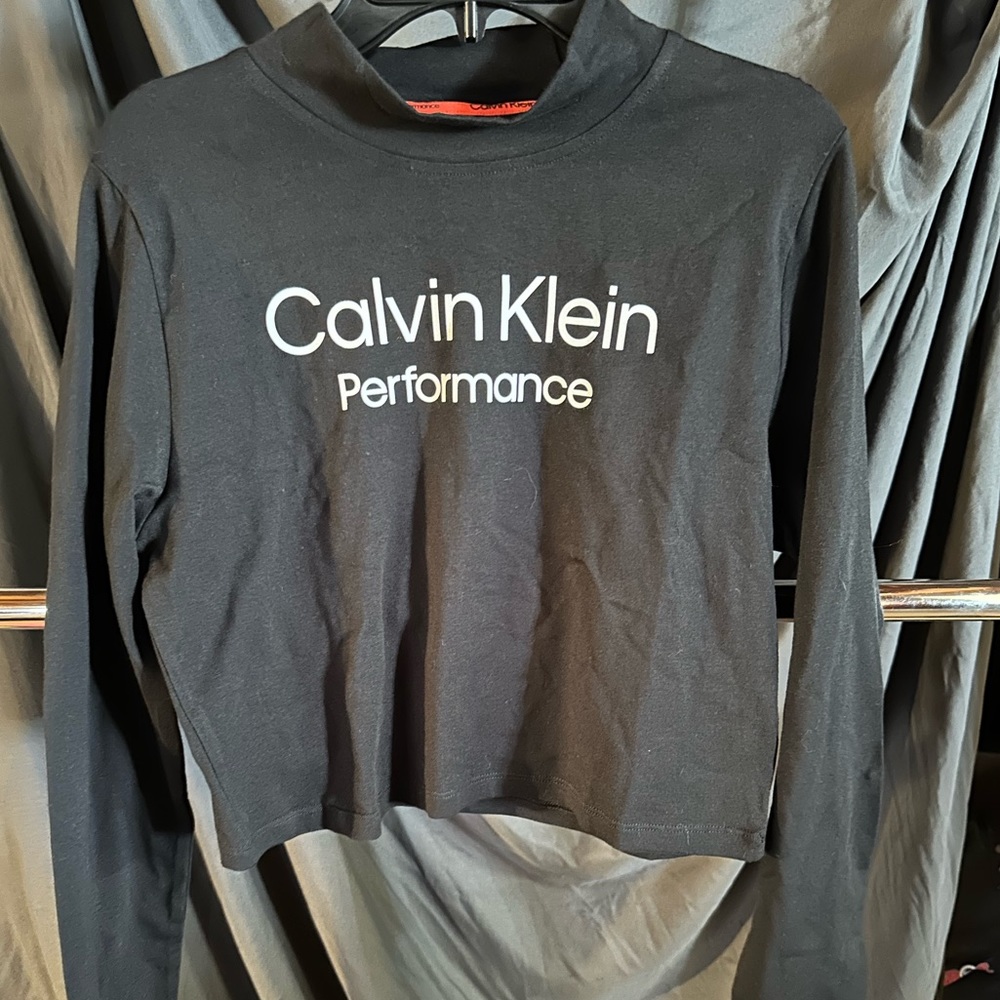 Calvin Klein performance long sleeve crop top